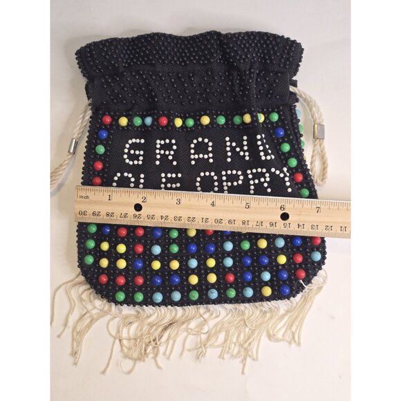 Vintage 1960's Beaded Souvenir Beaded Clutch Grand Ole Opry - Picture 3 of 16